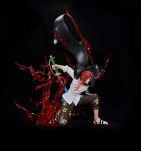 Figuras <span class=keywords><strong>De</strong></span> 32cm <span class=keywords><strong>Anime</strong></span> los cuatro emperadores pelirrojos Shanks escena <span class=keywords><strong>De</strong></span> batalla modelo agazapado escultura figura <span class=keywords><strong>De</strong></span> actividad - Product Image 3