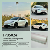 Film de protection intégral pour voiture en TPU mat blanc mat, auto-réparant, qualité américaine, application à l'état humide, 90 % anti-UV, résistant aux rayures