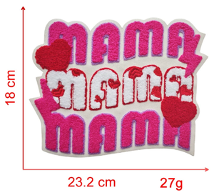แผ่นปะติดขนปุย MAMA Chenille แบบรีดติดเสื้อผ้า สำหรับเสื้อฮู้ดดี้ ปักด้วยเครื่องจักร ลาย Cozy MAMA GIGI <span class=keywords><strong>NANA</strong></span> พร้อมใช้งาน - Product Image 6