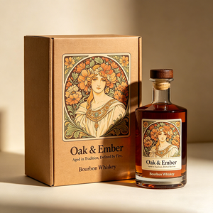 Boîte d'emballage haut de gamme pour <span class=keywords><strong>whisky</strong></span> bourbon en fût unique, pliable en carton, imprimée sur mesure, service OEM, pour fournitures de distillerie - Product Image 3