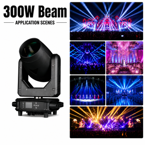 ไฟหัวเคลื่อนที่แบบลำแสง DMX 300W สำหรับใช้ในคอนเสิร์ต เวที และโรงละคร - Product Image 6