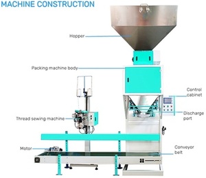 Sistema de embalaje de pesadora lineal de 5-50kg Máquina de embalaje de pesaje de frijol de semilla de grano semiautomática - Product Image 5
