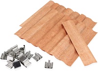 S-förmige Holzdochte, Holzdochte für die Kerzenherstellung, Holzkerzendocht mit Basis