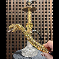 Chicha créative en résine givrée de luxe léger, grande taille, à double tête de cobra, pour le marché international, style arabe, Moyen-Orient et Europe