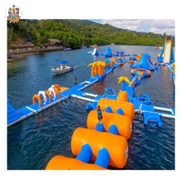 Parc aquatique gonflable Commercial en mer, eau flottante gonflable, équipement de parc d'attractions aquatique, jeu