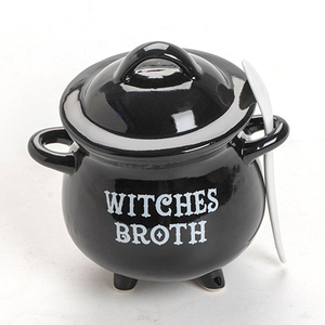 ขายส่งที่กําหนดเองนอร์ดิกสีดําฮาโลวีนแม่มดชง 3D เซรามิคเบียร์หม้อถ้วยกาแฟแก้วที่มีโลโก้ - Product Image 2