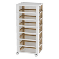 Armoire de rangement de bureau à un niveau en polypropylène (PP) Golden Cat avec tiroir à dossiers et petit chariot