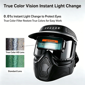 Máscara de Soldadura Automática Harley con Cambio de Luz, Antideslumbrante y Anti-quemaduras, Máscara <span class=keywords><strong>Facial</strong></span> Completa para <span class=keywords><strong>Soldador</strong></span> - Product Image 3