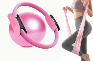 Set de Anillos de Pilates Ecológicos para Principiantes, Idea de Regalo para Fitness, Banda de Resistencia, Círculo de Pilates, Pelota de Yoga, Kit de Accesorios Todo en Uno - Product Image 6