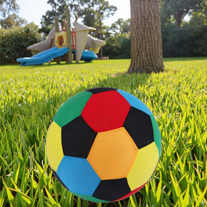 Ballon de football gonflable en PVC de 40cm avec impression de logo personnalisé, <span class=keywords><strong>jouet</strong></span> recouvert de tissu pour jouer en plein air, <span class=keywords><strong>jouet</strong></span> de plage populaire - Product Image 5