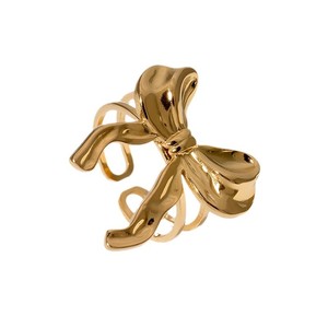 Venta caliente Simple, <span class=keywords><strong>de</strong></span> moda, anillo <span class=keywords><strong>de</strong></span> acero inoxidable con lazo dulce para mujer, estilo <span class=keywords><strong>de</strong></span> nicho <span class=keywords><strong>Instagram</strong></span>, sin decoloración, anillo <span class=keywords><strong>de</strong></span> índice abierto - Product Image 5