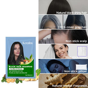 Joynna Silver Grey Sintético Permanente Salon Bio Bubble Hair <span class=keywords><strong>Color</strong></span> Champú para Hombres Black Sachet - Product Image 5