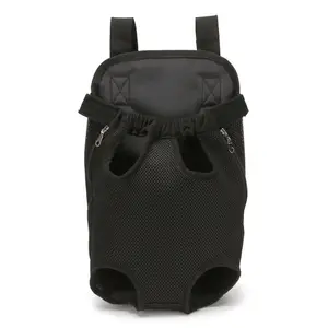 Mochila portátil de nailon para viajes al aire libre, bolsa de transporte transpirable para perros y gatos pequeños