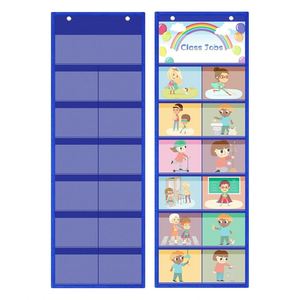 29.5 X 10-Inch Classroom Pocket Chart with 12+1 Pockets Hanging Wall <b>File</b> <b>Organizer</b> for Cards Pictures Office & School Supplies - Product Image 1