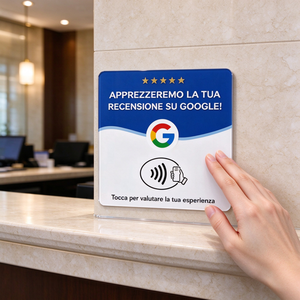 Carta NFC in Acrilico per Recensioni NFC213 in Lingua Italiana, Superficie Personalizzabile Multilingue, Design Rapido, Piastra NFC per Recensioni con Funzione Tap-to-Review - Product Image 3