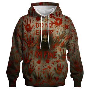 Felpa con cappuccio di Halloween con disegni terrificanti e sanguinosi per uomini e donne - Product Image 2