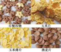 Ligne de production entièrement automatique de céréales pour petit-déjeuner et cornflakes, machines extrudeuses de snacks de céréales soufflées, vente chaude