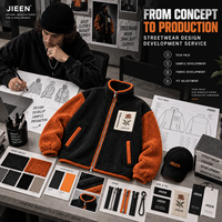 Veste en molleton streetwear personnalisée, veste zippée en sherpa à blocs de couleur, fabricant OEM ODM à marque privée