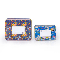 Boîte en métal rectangulaire personnalisée avec impression florale pour biscuits sucrés, contenants cosmétiques, boîte à savon en métal
