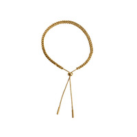 Bracelet en acier inoxydable tressé minimaliste de style coréen, plaqué or 18 carats, cadeau tendance pour les meilleures amies, réglable
