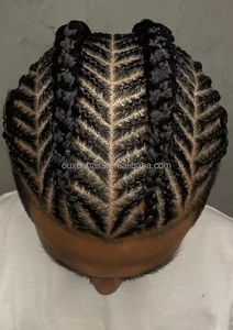 Tupé de <span class=keywords><strong>trenzas</strong></span> Cornrow para hombres-Postizo elegante y duradero para un aspecto natural Ventas al por mayor - Product Image 4