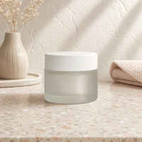 Pot cosmétique vide avec couvercle blanc, support pour échantillons de crème pour soins de la peau