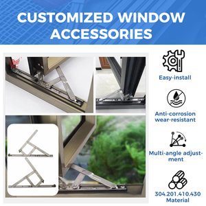 Cerniera a Braccio con Frizione in Acciaio Inox Moderna, Nuova Cerniera Superiore per Finestre a Battente e Porte, Progettata per Finestre - Product Image 6