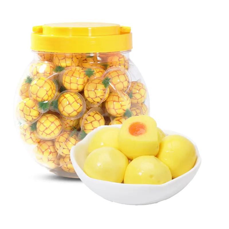 Детские закуски, Мармеладные Конфеты для оптовой продажи, 4D Мультяшные шарики в форме ананаса