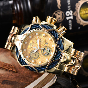 Reloj de Hombre <span class=keywords><strong>INVIC</strong></span>, Diseño Europeo Americano, Correa de Acero Inoxidable, Deportivo, Resistente al Agua, Esfera Grande, Gran Venta - Product Image 4