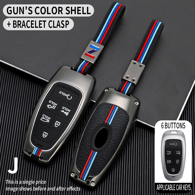 J six clés couleur pistolet boucle de corde à coque unique