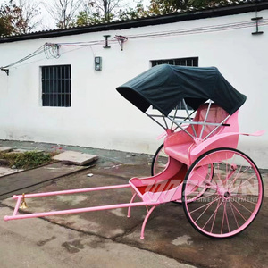 Rickshaw Mini Classique Populaire Style <span class=keywords><strong>Ancien</strong></span> Jinrikisha, Fourniture d'Usine, <span class=keywords><strong>Chariot</strong></span> <span class=keywords><strong>de</strong></span> Loisirs à 2 Roues avec Cadre en Acier, Capacité <span class=keywords><strong>de</strong></span> Charge 2 Personnes - Product Image 5