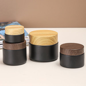 Boîte <span class=keywords><strong>en</strong></span> fer blanc ronde vide blanche et noire <span class=keywords><strong>de</strong></span> 8 oz avec couvercle <span class=keywords><strong>en</strong></span> bois grainé pour bougies, idéale comme contenant cadeau <span class=keywords><strong>de</strong></span> Noël - Product Image 5