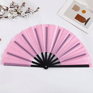 Éventail pliant personnalisé de 33 cm, grand, coloré, en plastique, modèle sculpté, portable, pour décoration de fête, publicité, sport - Product Image 3