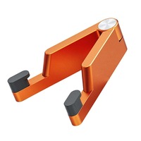 Support de téléphone portable et tablette pliable en aluminium, en forme de V, portable, simple, mini, pour bureau, avec base en silicone antidérapante