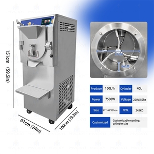 Mvckyi tùy chỉnh 160L/h 10 chương trình Máy làm kem cho thực phẩm giỏ hàng Gelato hàng loạt Tủ đông Ice-cream-Ball-machine Trung Quốc nhà máy - Product Image 3