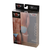 Sous-vêtement de sport de luxe boîte-cadeau PET givré pliable slip en plastique transparent imprimé personnalisé recyclable luxe pliant givré