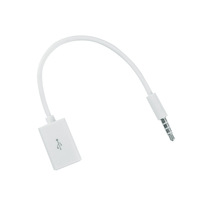 Cable Adaptador convertidor OTG de 3,5mm macho Audio AUX Jack a USB 2,0 tipo a hembra