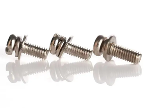 High Quality SS304 Carbon Steel SEMS <b>Screws</b> Phillips Cross Pan Head Locking Feature Three Combination Flat Head Plain Iron - Product Image 4