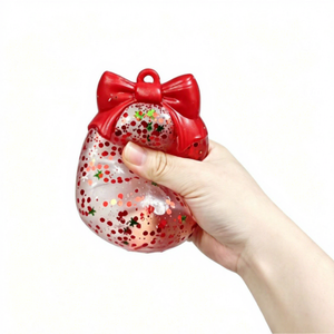 Jouet boîte mystère de Noël à presser en maltose, très populaire, avec paillettes et sequins, balle anti-stress à rebond lent, jouet à pétrir - Product Image 5