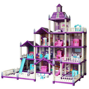 Jouet de villa 3D à faire soi-même pour enfants, jeu de simulation de meubles pour filles, maison de jeu miniature, accessoires de maison de poupée, meubles de maison de poupée, grande taille - Product Image 1