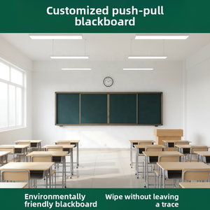 Pizarra Móvil Fuhuitong N002 Personalizada para Aula Escolar, de 86/75/65 Pulgadas, con Marco de Aleación de Aluminio, Montada en la Pared, Verde y Blanca - Product Image 2