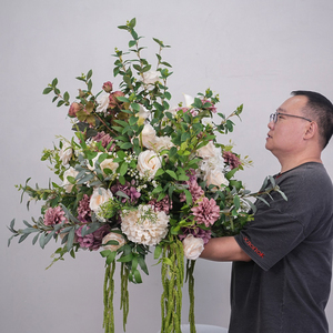 ดอกกุหลาบประดิษฐ์ขนาดใหญ่ 70 ซม. สำหรับจัดโต๊ะงานแต่งงาน ของตกแต่งกลางโต๊ะ ดอกไม้ประดิษฐ์จากผ้าไหม DKB ขายดี - Product Image 2