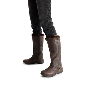 Bottes de neige hautes pour femmes, hiver, fermeture éclair latérale, à enfiler, doublure en fourrure chaude, bottes de neige à large mollet - Product Image 6