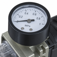 Régulateur de pression de filtre à air série AW2000 AW3000 AW4000 AW5000 en alliage d'aluminium avec manomètre et valve de purge