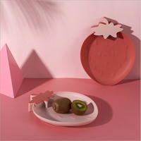 Plats de fruits créatifs Assiettes en plastique robustes Plateaux de service Plateau décoratif alimentaire réutilisable Dessert Salade Bol à noix sèches