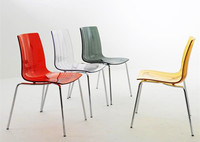 Chaise en plastique acrylique claire Offres Spéciales transparente avec la chaise en métal