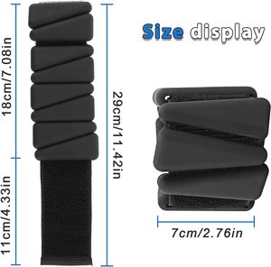 Custom Logo Adjustable 1LB 2LB 4LB Waterproof Strength Gym Workout Silicone Bracelet Silicone <b>Weighted</b> Wrist Bands Ankle - Product Image 3
