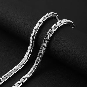 Trendy Anti Tarnish Luxury Wide Stainless Steel Fine Chain Link Bracelets High Quality <b>for</b> <b>Men</b> - Product Image 3
