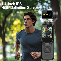 Kamera Aksi Genggam Terlaris untuk Vlog Luar Ruangan, Camcorder Saku 4K HD Gimbal Layar 1.4" Model X1 grosir