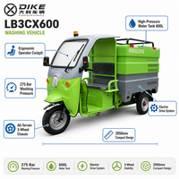 Nuevo Vehículo Eléctrico de Tres Ruedas para Lavado a Alta Presión, Tanque de Acero Inoxidable de 600L, 275 bar, Limpieza de Superficies de Calles y Carreteras, Eliminación de Polvo